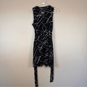 Black and White Abstract Dress